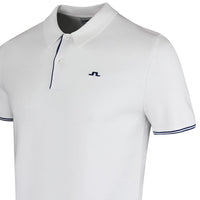 J.Lindeberg Golf Shirt - Matheo Knit Regular Fit - White SH26