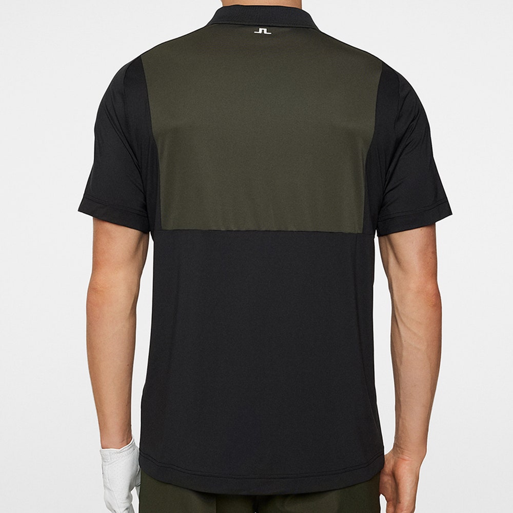 J.Lindeberg Golf Shirt - Nero Regular Fit - Black AW25