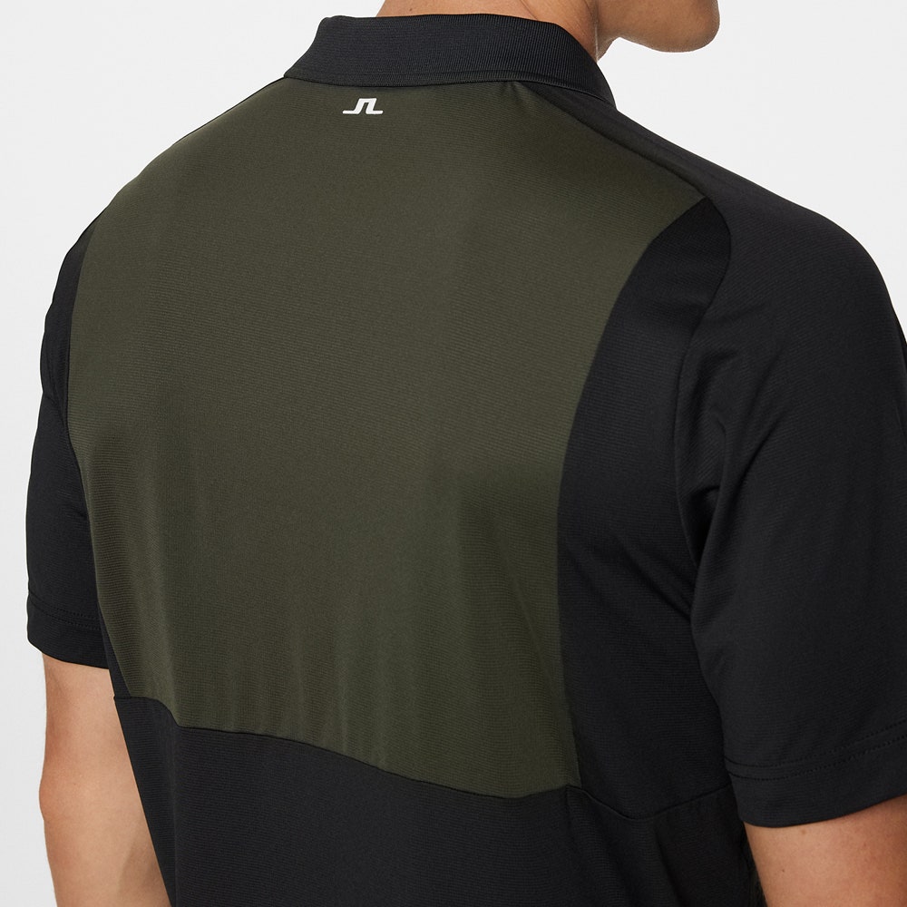 J.Lindeberg Golf Shirt - Nero Regular Fit - Black AW25