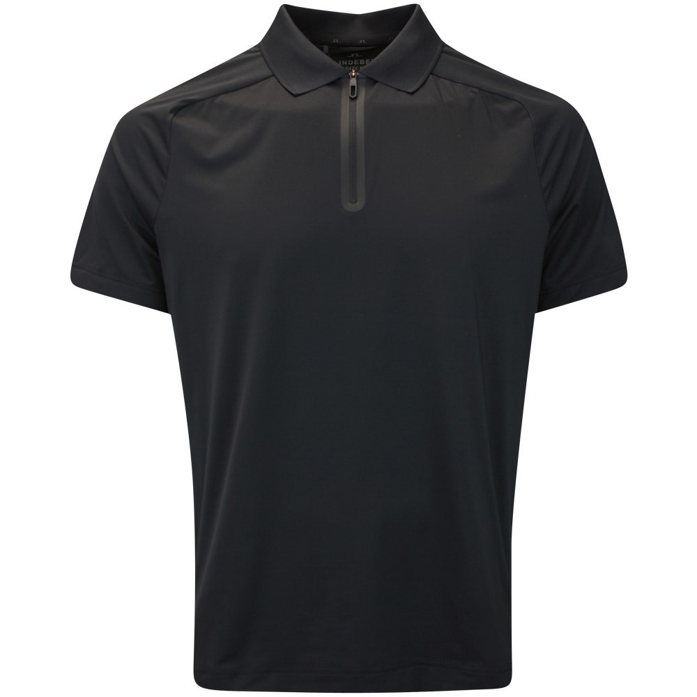 J.Lindeberg Golf Shirt - Nero Regular Fit - Black AW25