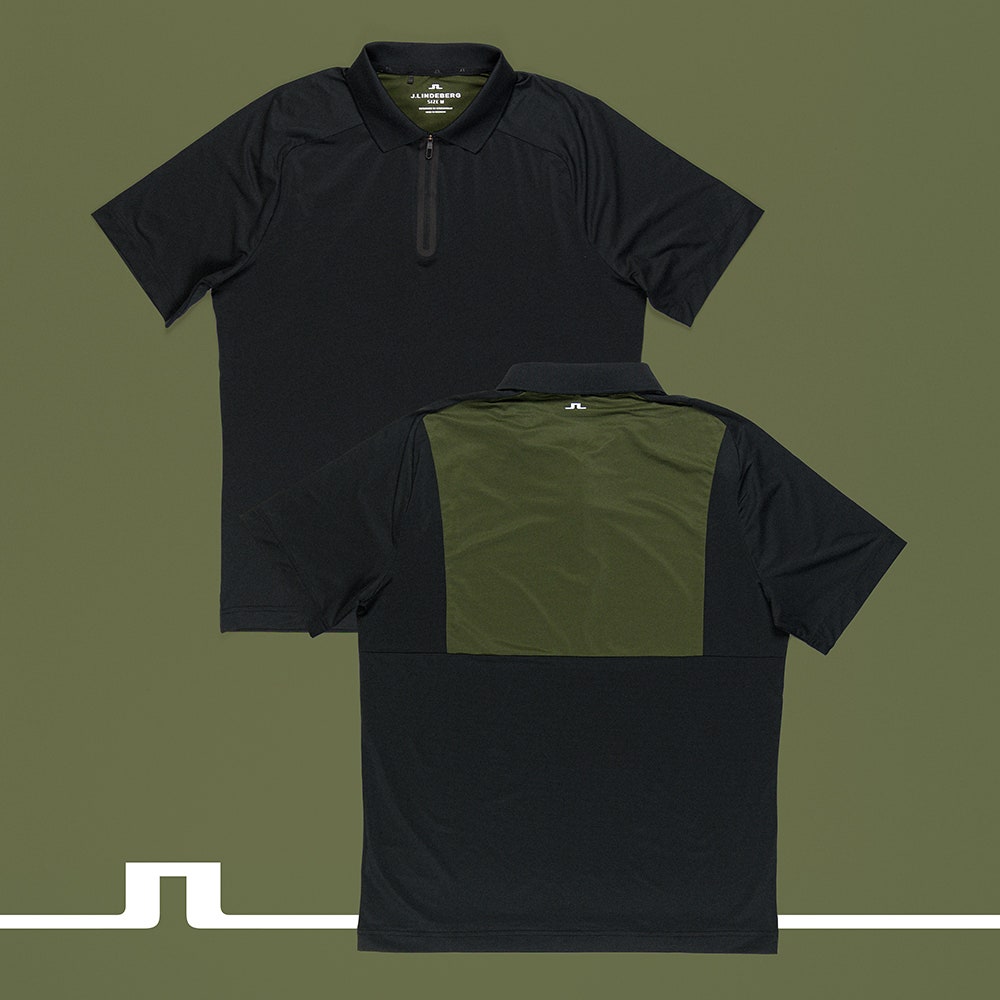J.Lindeberg Golf Shirt - Nero Regular Fit - Black AW25