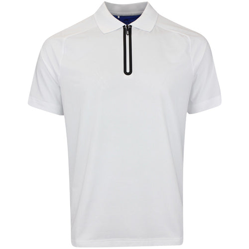 J.Lindeberg Golf Shirt - Nero Regular Fit - White AW25