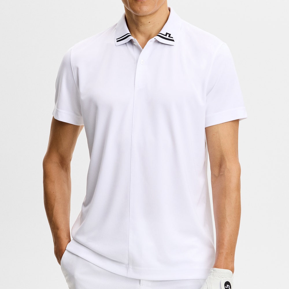 J.Lindeberg Golf Shirt - Players Regular Fit - White PS26