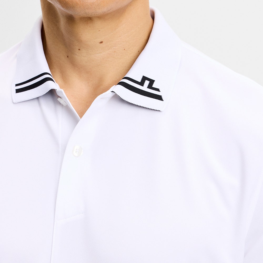 J.Lindeberg Golf Shirt - Players Regular Fit - White PS26