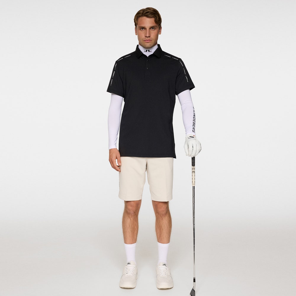 J.Lindeberg Golf Shirt - Pontus Regular Fit - Black AW25