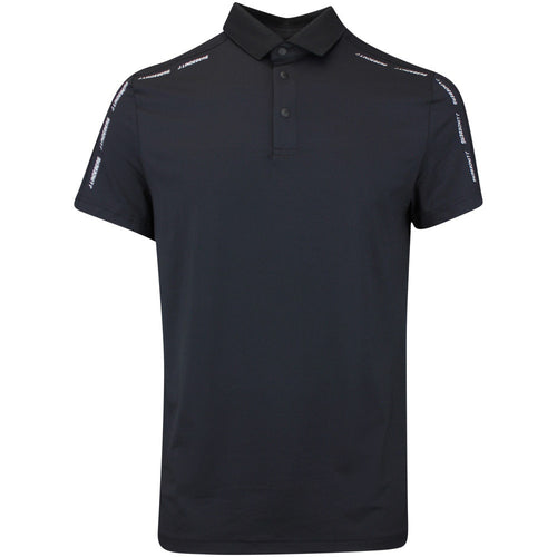J.Lindeberg Golf Shirt - Pontus Regular Fit - Black AW25