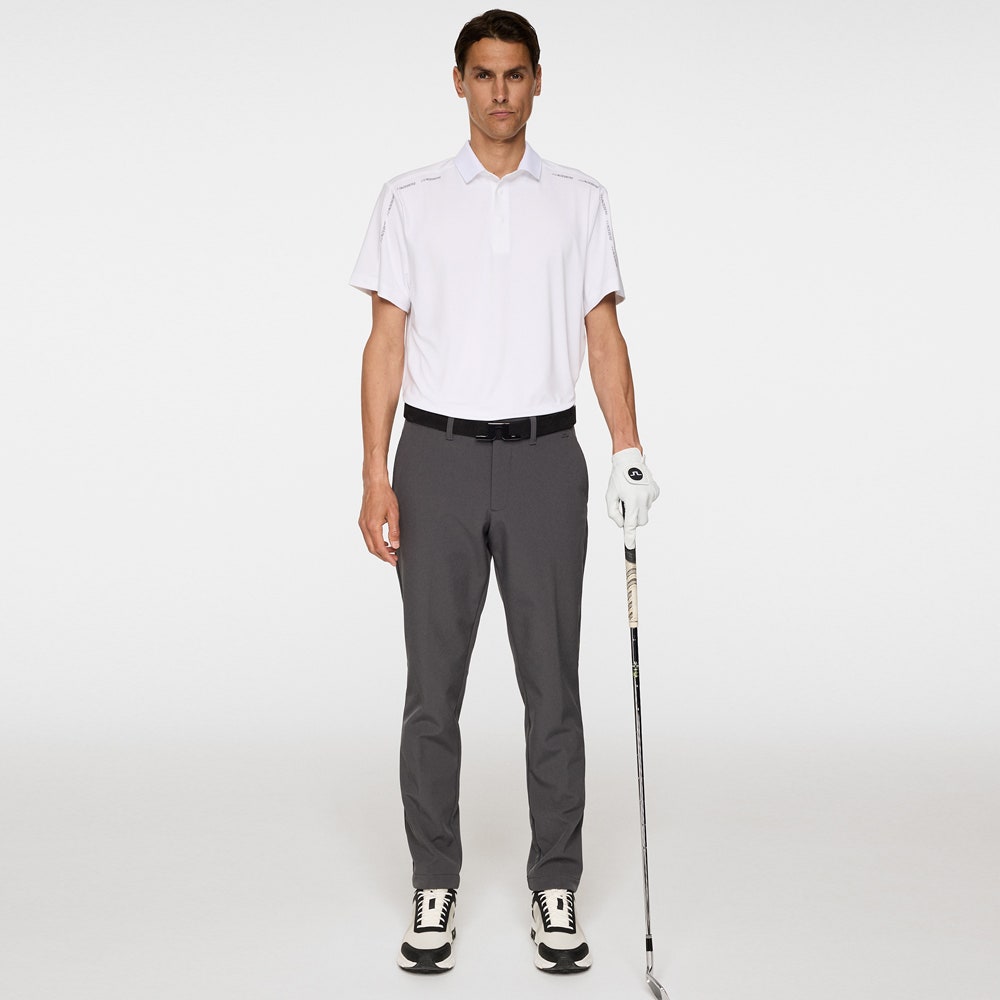 J.Lindeberg Golf Shirt - Pontus Regular Fit - White AW25