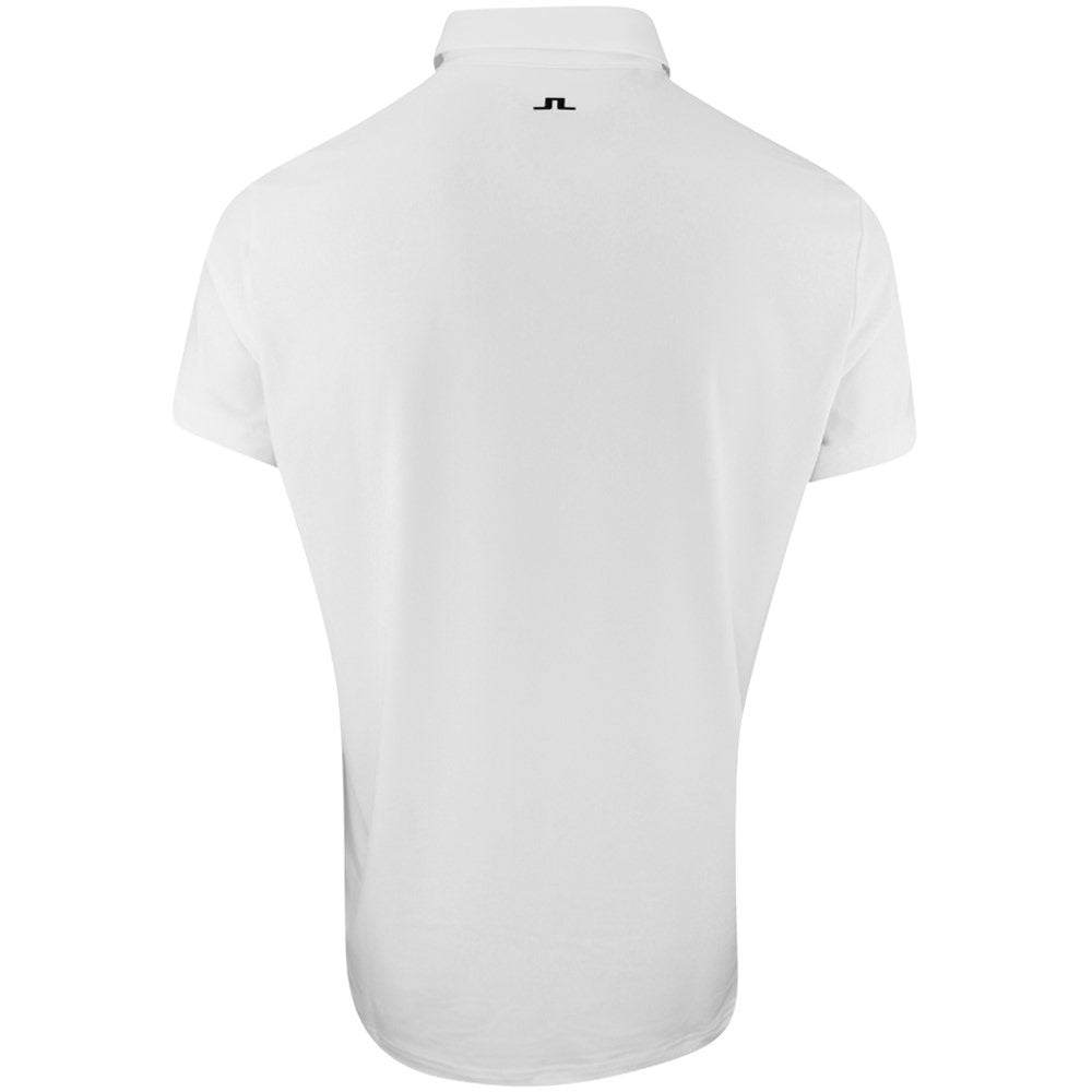 J.Lindeberg Golf Shirt - Pontus Regular Fit - White AW25