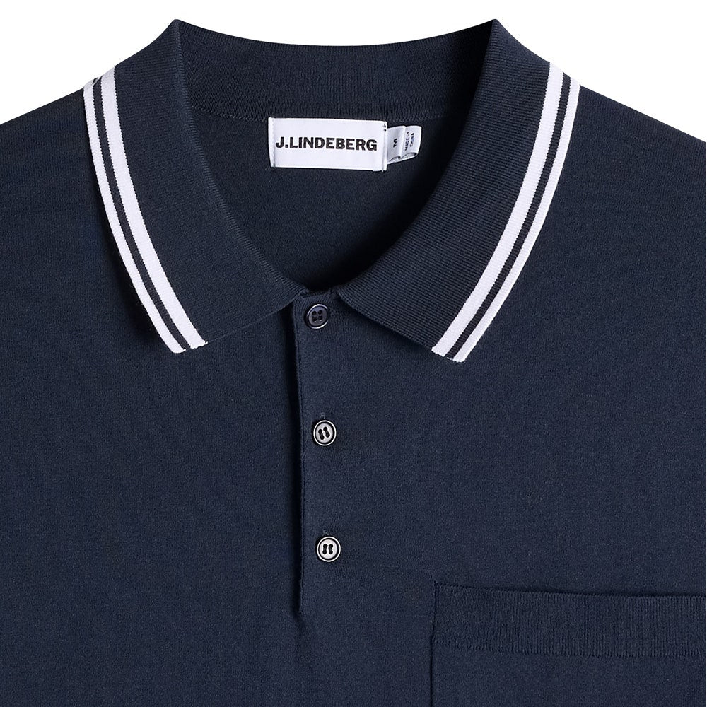 J.Lindeberg Golf Shirt - Ramon Knit SS Regular Fit - JL Navy SS26