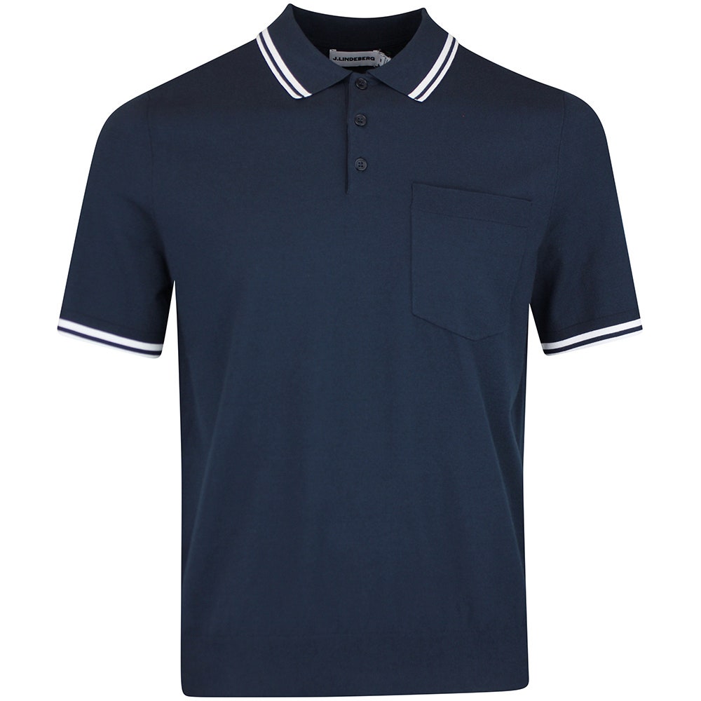 J.Lindeberg Golf Shirt - Ramon Knit SS Regular Fit - JL Navy SS26