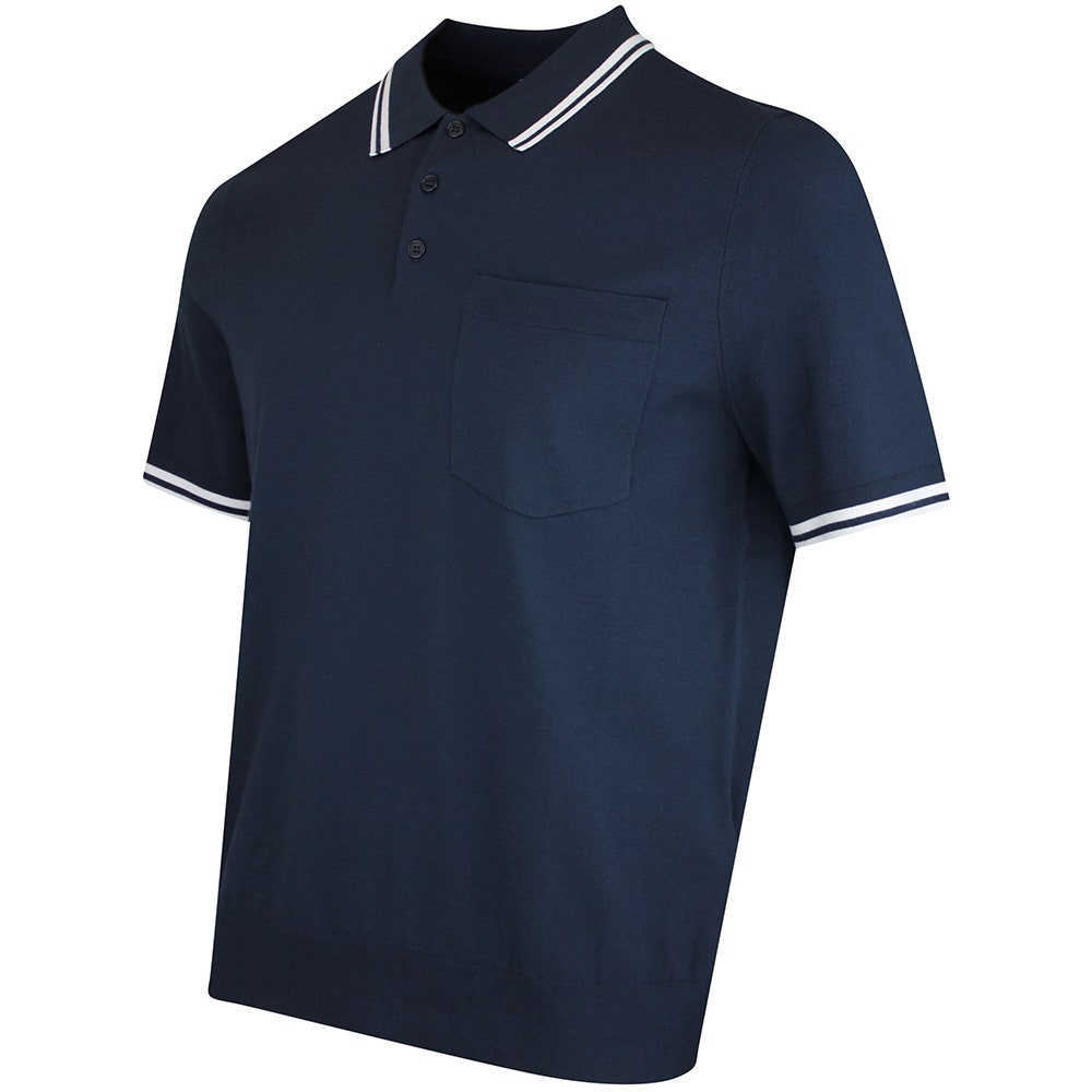 J.Lindeberg Golf Shirt - Ramon Knit SS Regular Fit - JL Navy SS26