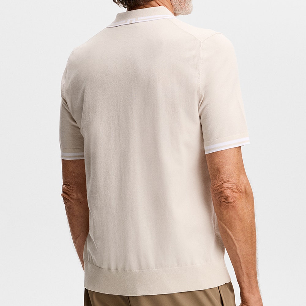 J.Lindeberg Golf Shirt - Ramon Knit SS Regular Fit - Moonbeam SS26