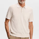 J.Lindeberg Golf Shirt - Ramon Knit SS Regular Fit - Moonbeam SS26