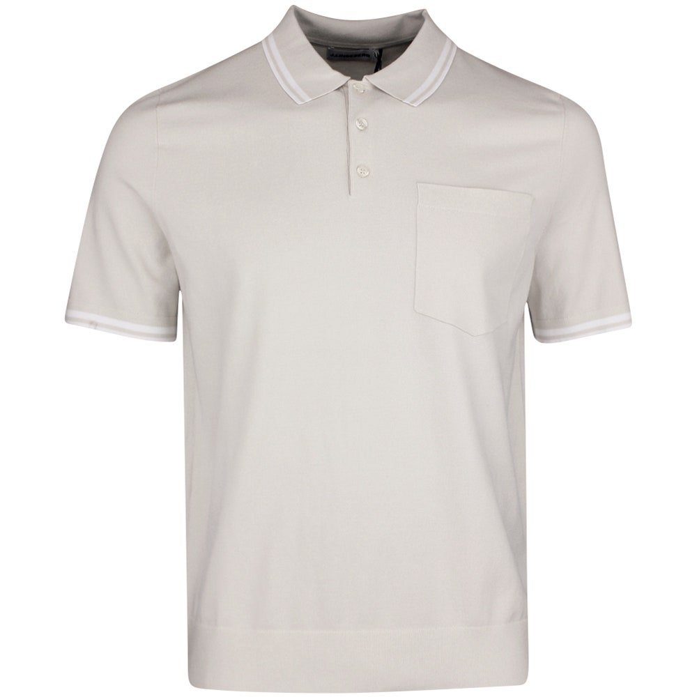 J.Lindeberg Golf Shirt - Ramon Knit SS Regular Fit - Moonbeam SS26