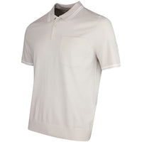 J.Lindeberg Golf Shirt - Ramon Knit SS Regular Fit - Moonbeam SS26