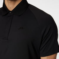 J.Lindeberg Golf Shirt - Ray Hybrid Regular Fit - Black AW25