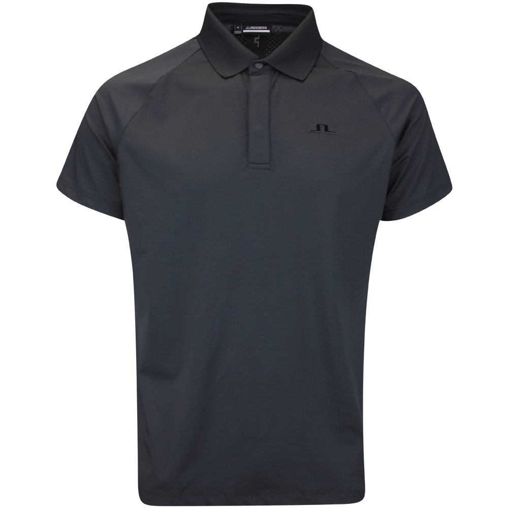 J.Lindeberg Golf Shirt - Ray Hybrid Regular Fit - Black AW25
