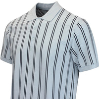 J.Lindeberg Golf Shirt - Reymond Stripe Knit Polo - Skywriting SH26