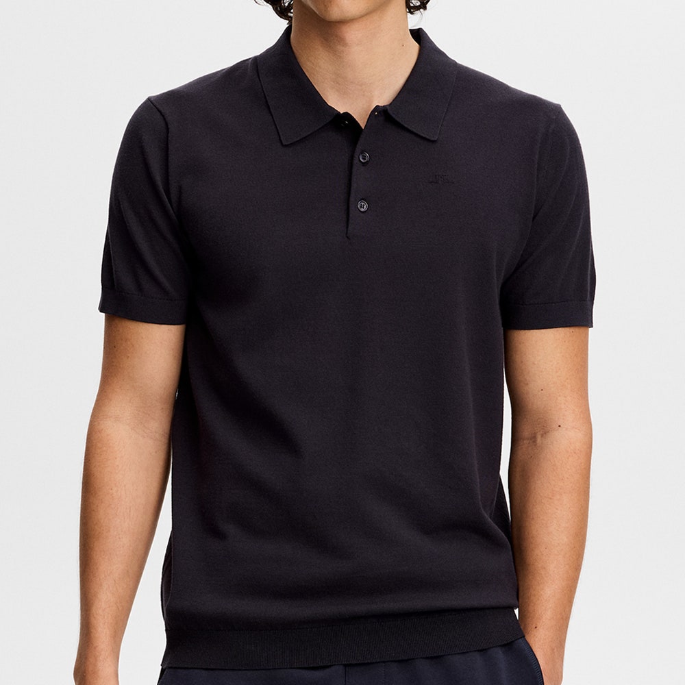 J.Lindeberg Golf Shirt - Ridge Knitted Polo - JL Navy AW26