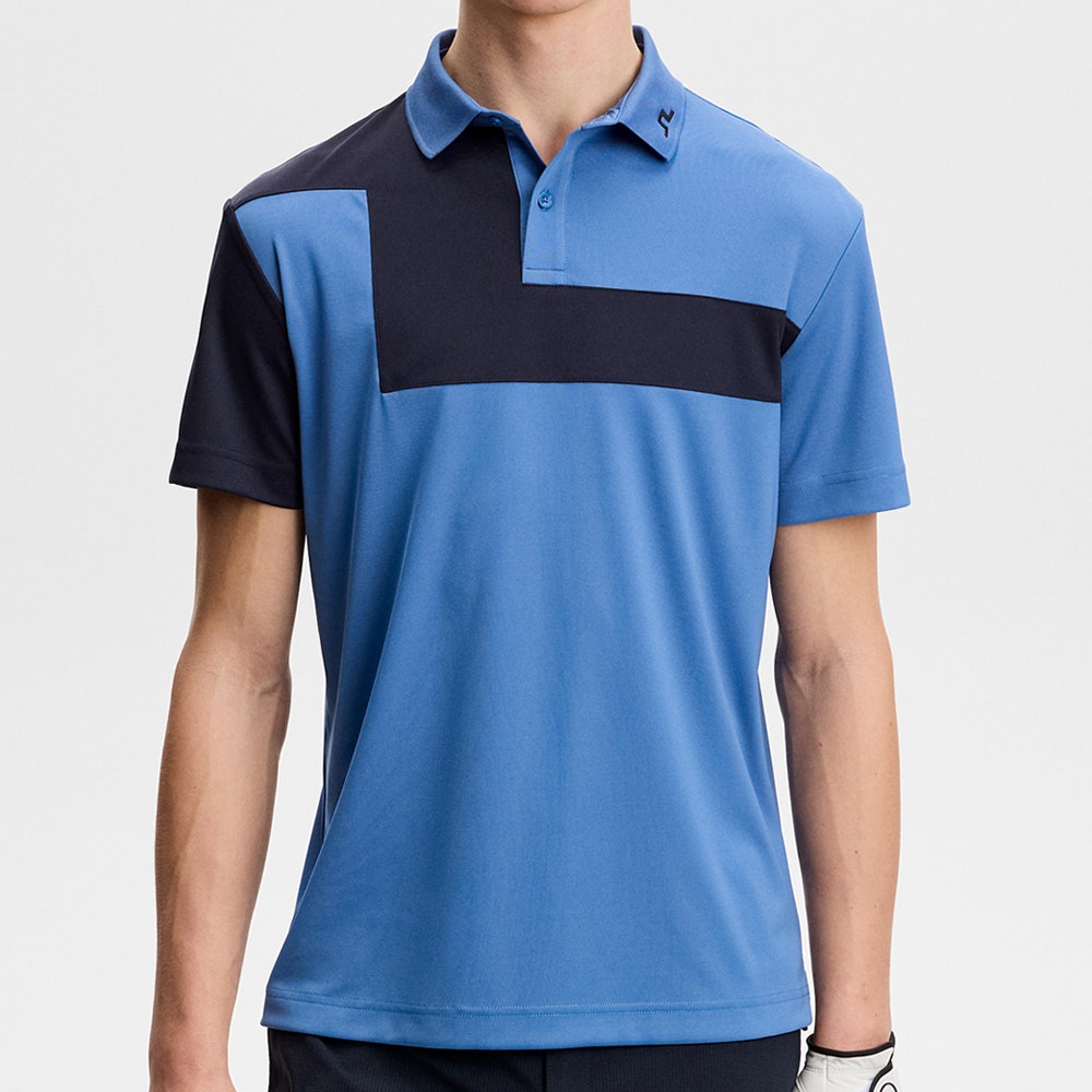 J.Lindeberg Golf Shirt - Rody Regular Fit - Federal Blue SS26