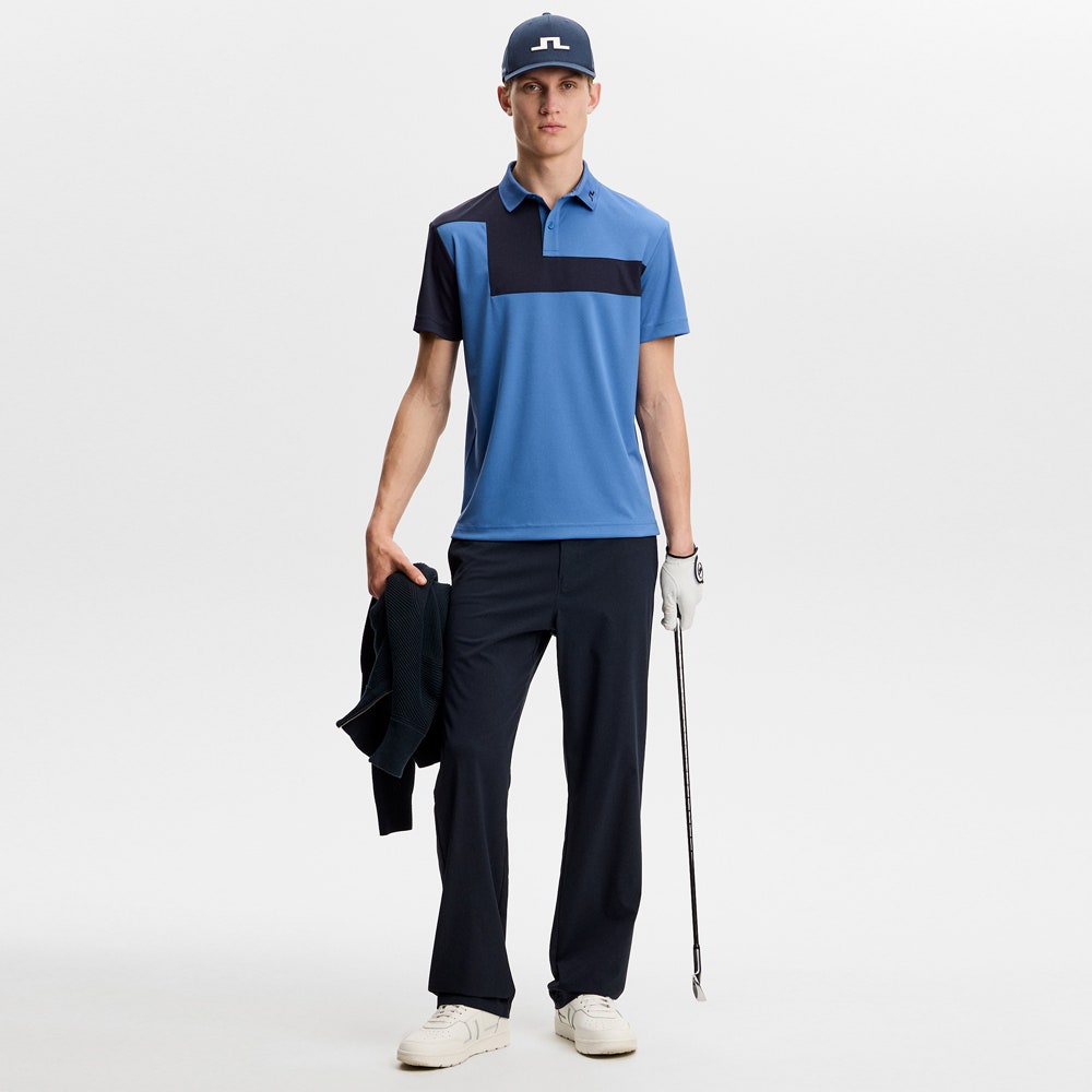 J.Lindeberg Golf Shirt - Rody Regular Fit - Federal Blue SS26