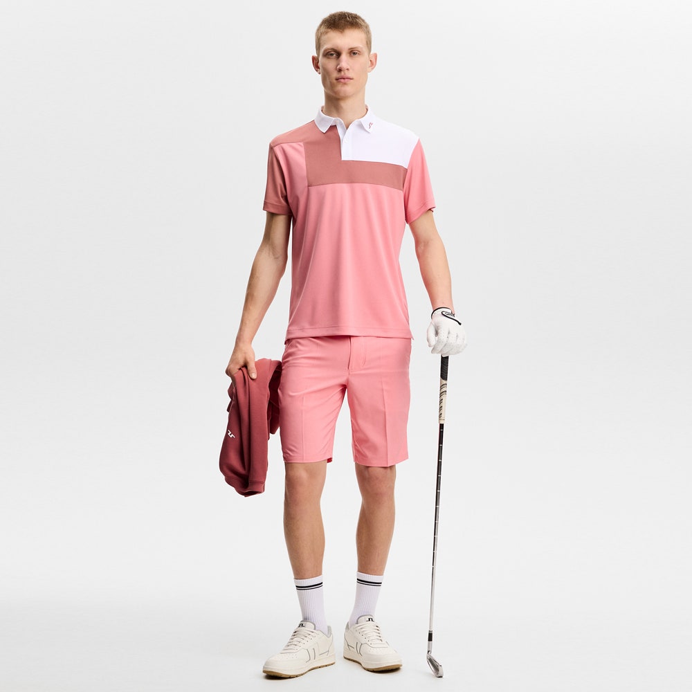 J.Lindeberg Golf Shirt - Rody Regular Fit - Flamingo Plume SS26