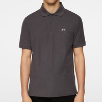 J.Lindeberg Golf Shirt - Rudy Pique Slim Fit - Asphalt AW25