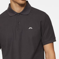 J.Lindeberg Golf Shirt - Rudy Pique Slim Fit - Asphalt AW25