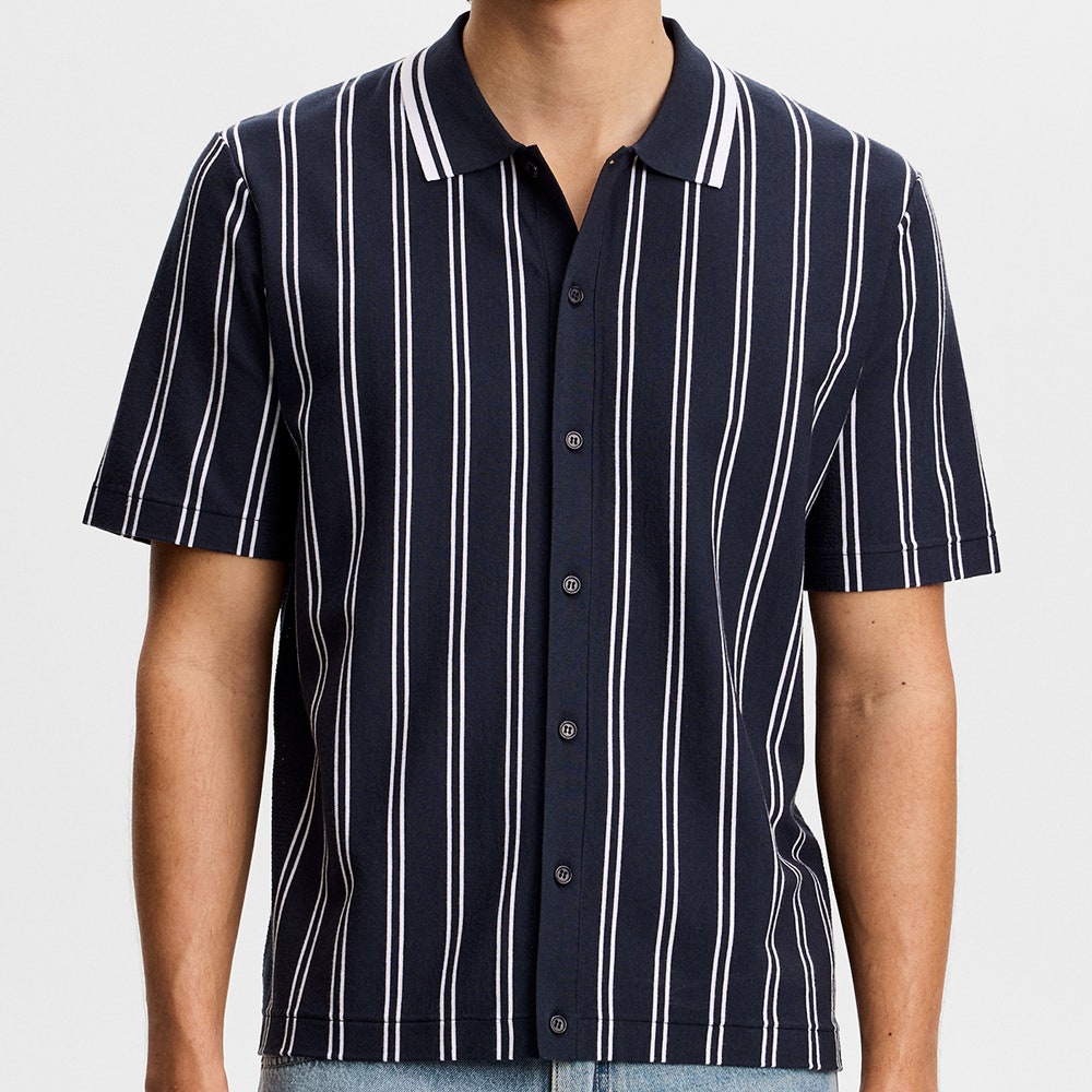 J.Lindeberg Golf Shirt - Rue Knit SS Shirt - JL Navy SS26