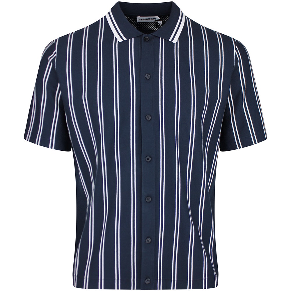 J.Lindeberg Golf Shirt - Rue Knit SS Shirt - JL Navy SS26