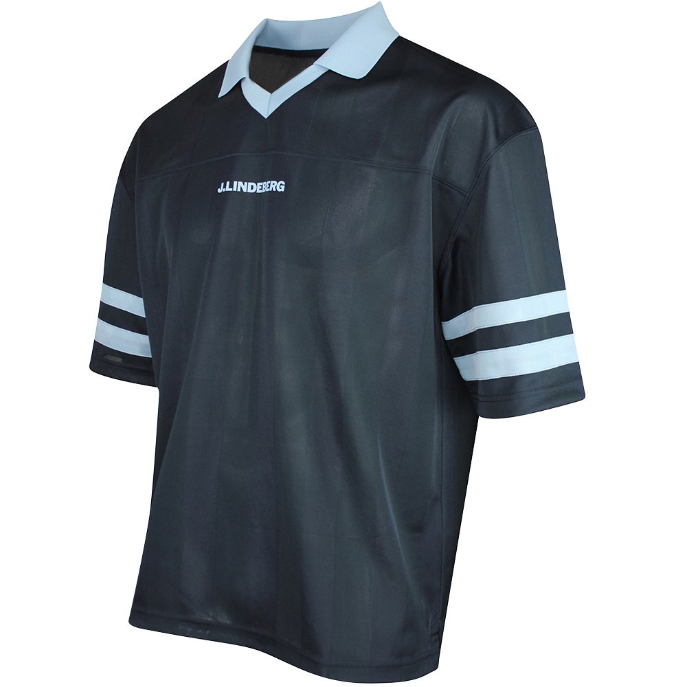J.Lindeberg Golf Shirt - Rusty Jacquard Relaxed Fit - JL Navy SS26