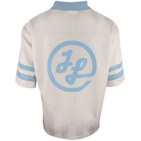 J.Lindeberg Golf Shirt - Rusty Jacquard Relaxed Fit - Moonbeam SS26
