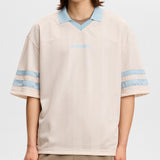 J.Lindeberg Golf Shirt - Rusty Jacquard Relaxed Fit - Moonbeam SS26