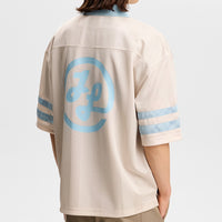 J.Lindeberg Golf Shirt - Rusty Jacquard Relaxed Fit - Moonbeam SS26