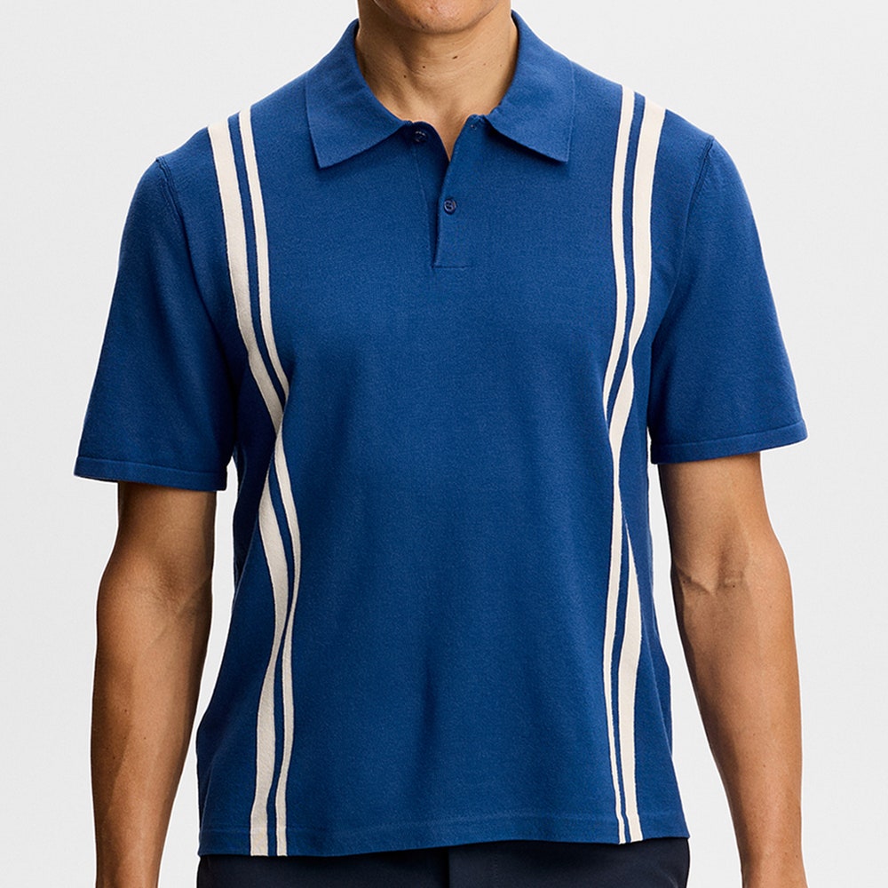 J.Lindeberg Golf Shirt - Rylan Knit Regular Fit - Estate Blue SH26