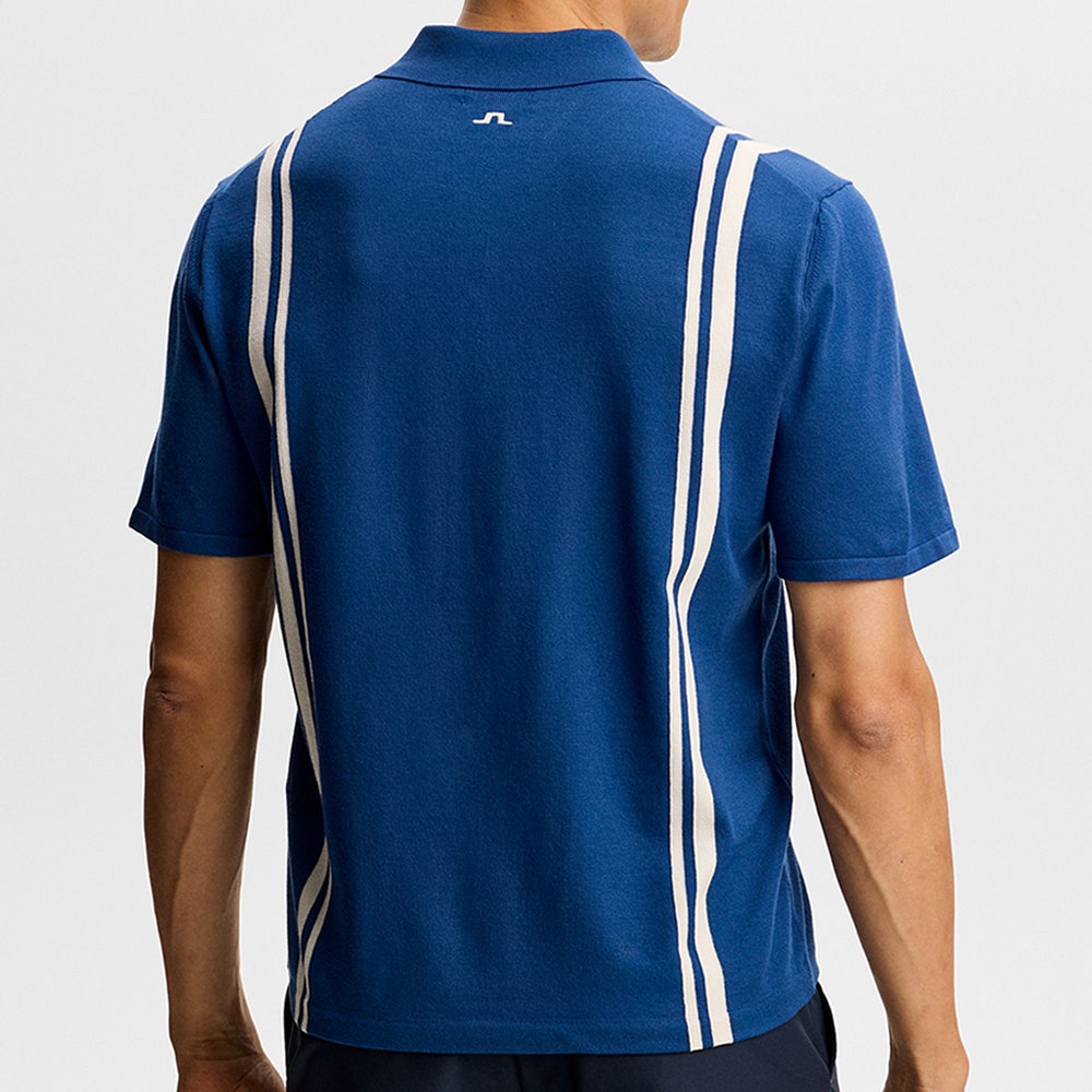 J.Lindeberg Golf Shirt - Rylan Knit Regular Fit - Estate Blue SH26