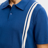 J.Lindeberg Golf Shirt - Rylan Knit Regular Fit - Estate Blue SH26
