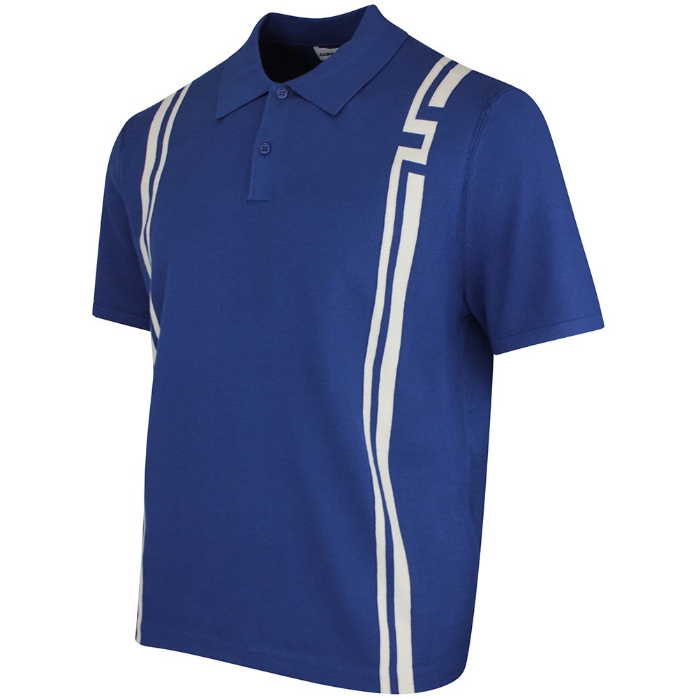 J.Lindeberg Golf Shirt - Rylan Knit Regular Fit - Estate Blue SH26