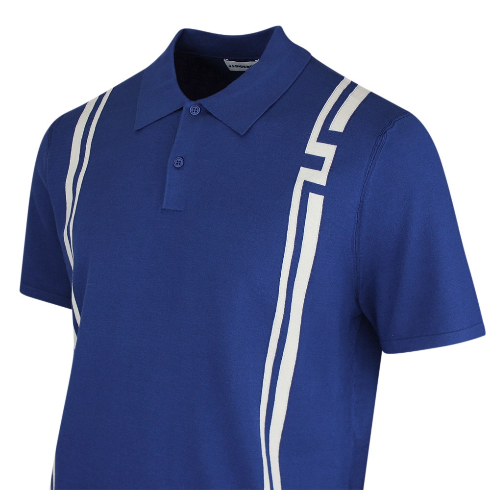 J.Lindeberg Golf Shirt - Rylan Knit Regular Fit - Estate Blue SH26