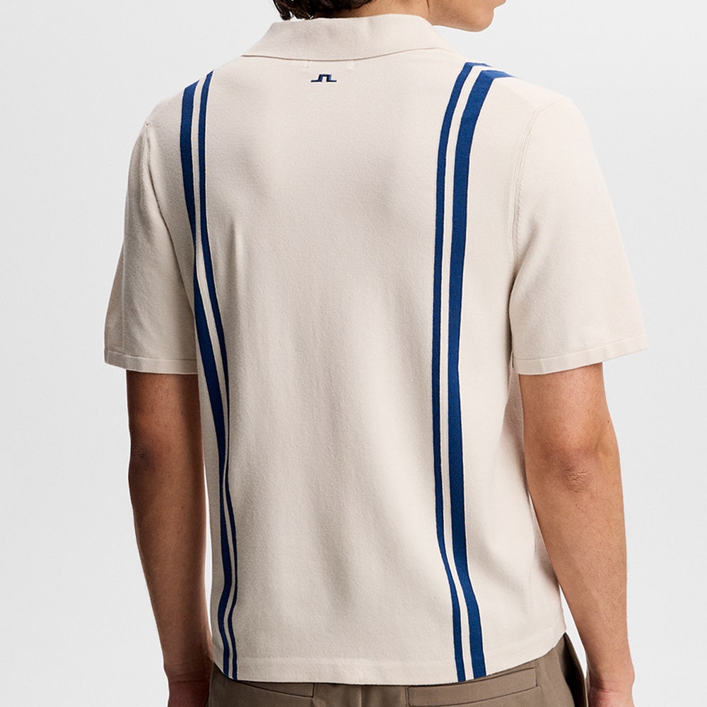 J.Lindeberg Golf Shirt - Rylan Knit Regular Fit - Moonbeam SH26