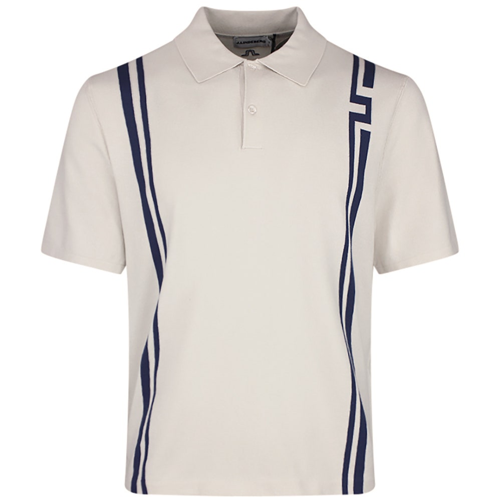 J.Lindeberg Golf Shirt - Rylan Knit Regular Fit - Moonbeam SH26