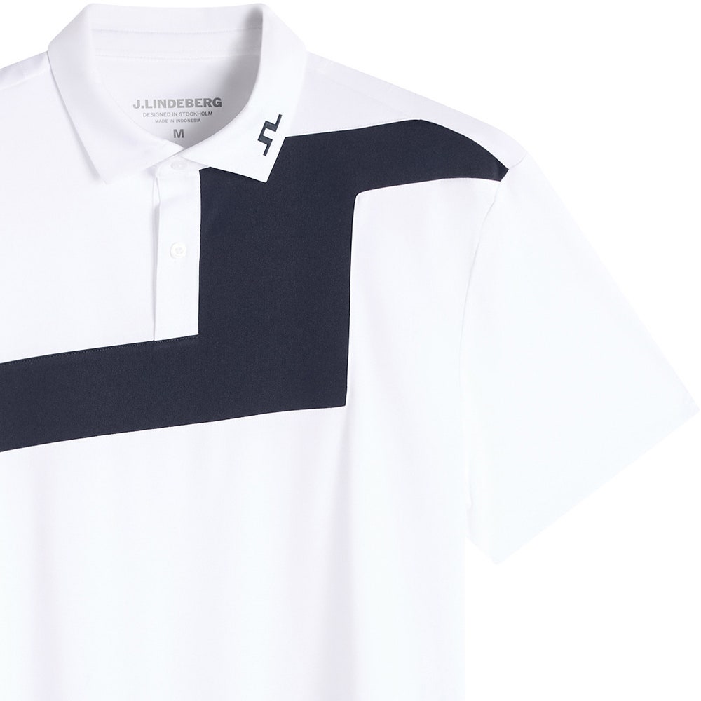 J.Lindeberg Golf Shirt - Sidd Reg. Fit Polo - White AW26