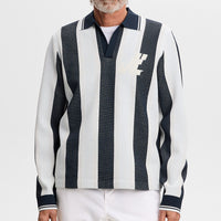 J.Lindeberg Golf Shirt - Silas Knit Sweater Polo - Skywriting SH26