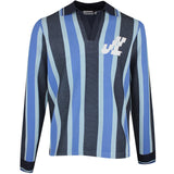 J.Lindeberg Golf Shirt - Silas Stripe Knit Sweater Polo - JL Navy SS26