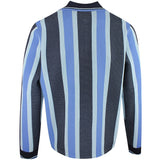J.Lindeberg Golf Shirt - Silas Stripe Knit Sweater Polo - JL Navy SS26