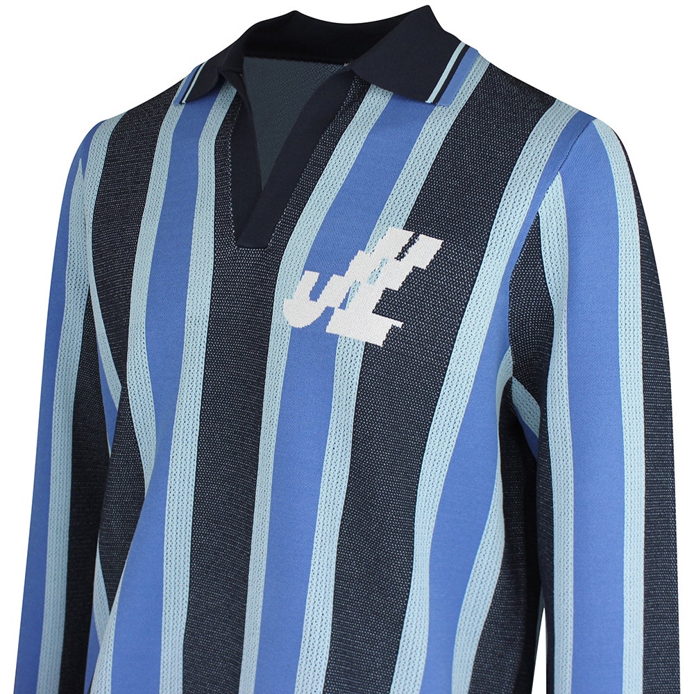 J.Lindeberg Golf Shirt - Silas Stripe Knit Sweater Polo - JL Navy SS26