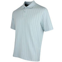J.Lindeberg Golf Shirt - Simon Stripe Regular Fit - Forget-Me-Not SS26