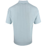 J.Lindeberg Golf Shirt - Simon Stripe Regular Fit - Forget-Me-Not SS26