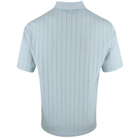 J.Lindeberg Golf Shirt - Simon Stripe Regular Fit - Forget-Me-Not SS26