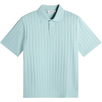 J.Lindeberg Golf Shirt - Simon Stripe Regular Fit - Forget-Me-Not SS26